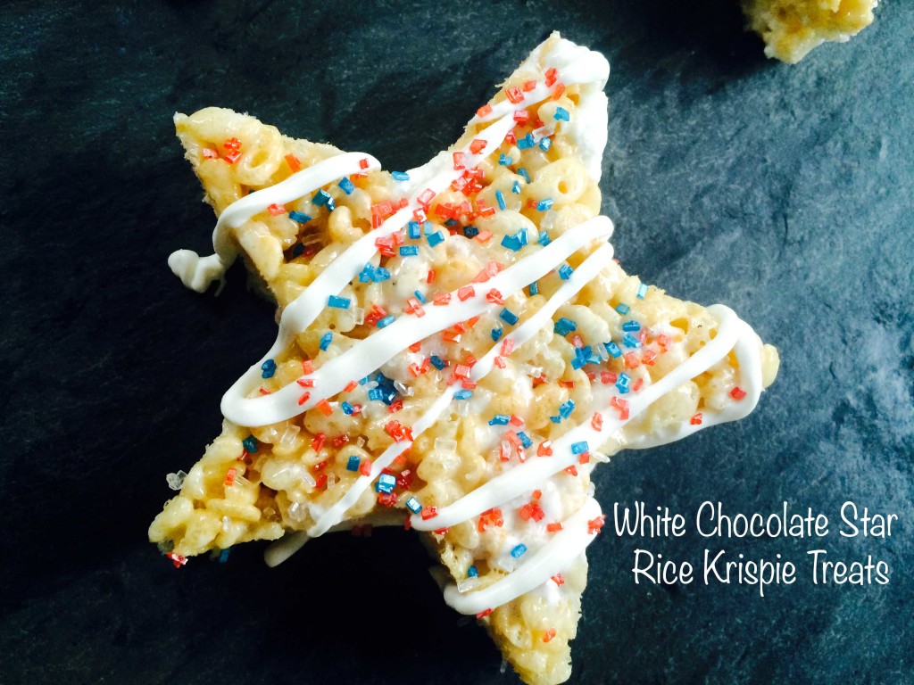 white choc star rice krispie