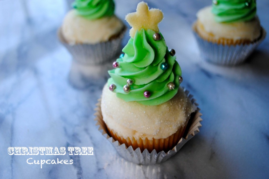 christmas tree cupcakes