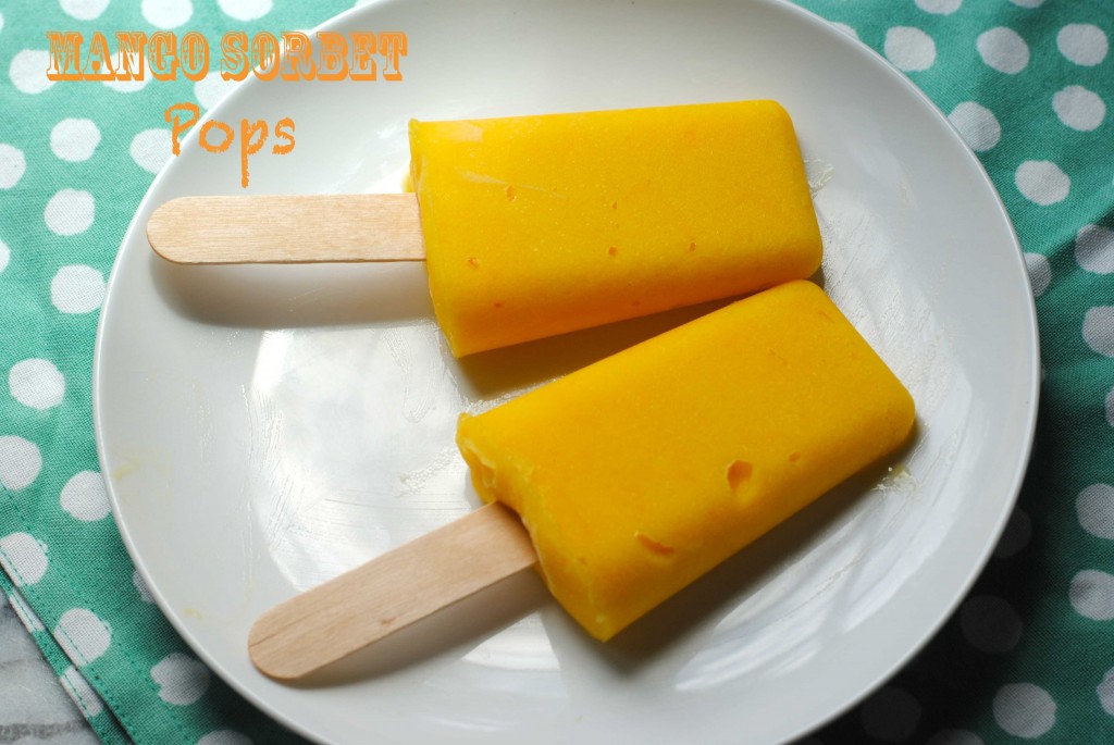 mango sorbet pops