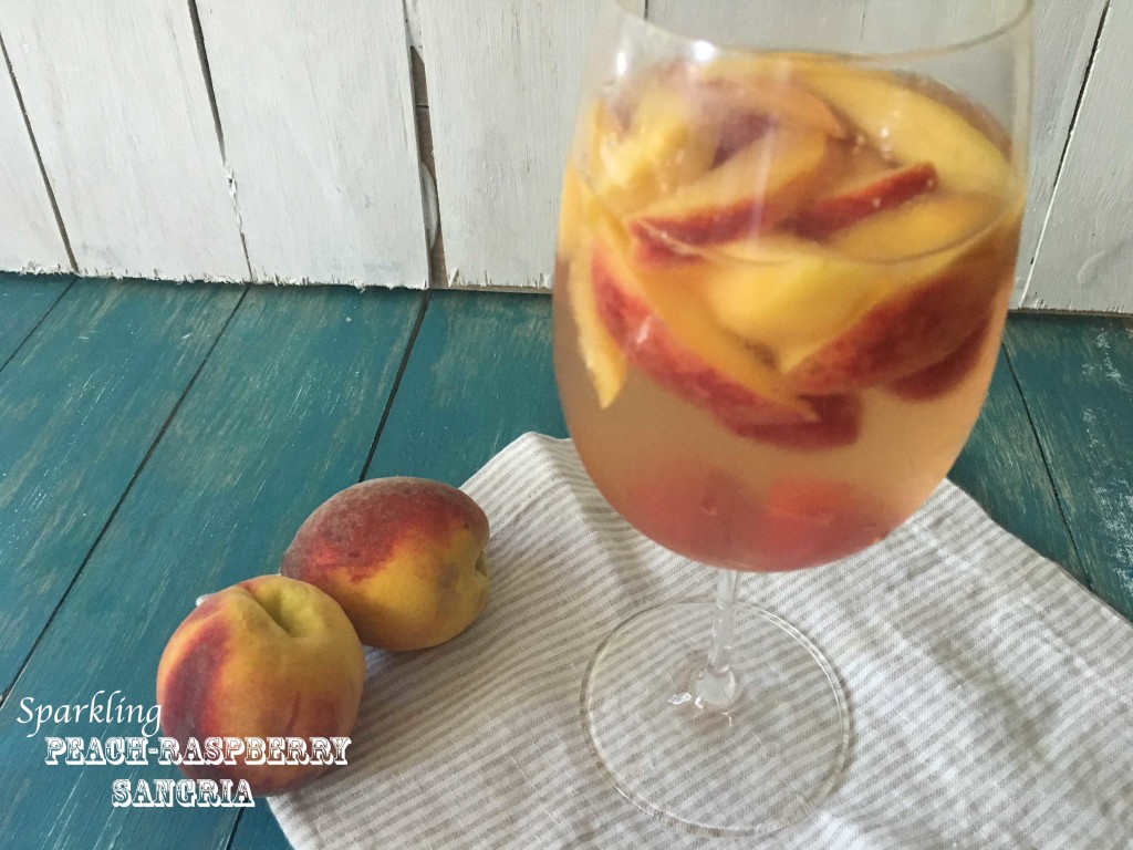 Sparkling Peach Raspberry Sangria