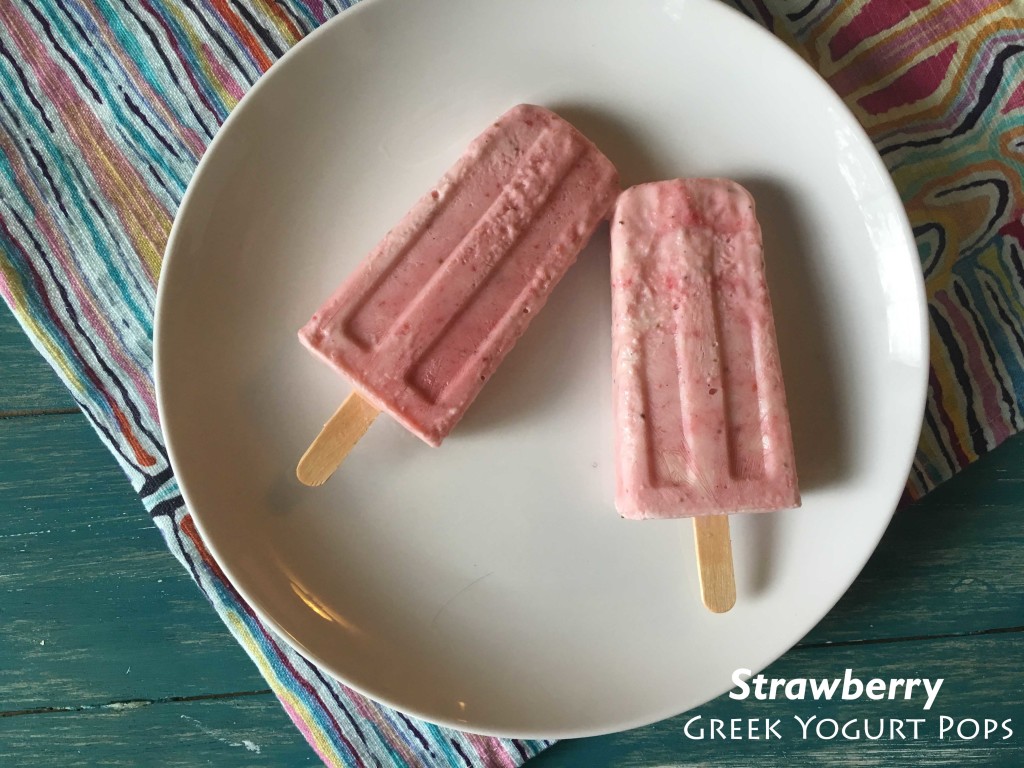 strawberry greek yogurt pops