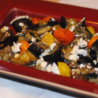 Roasted Eggplant and Tomato with Feta