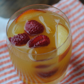 Raspberry Peach Prosecco Punch