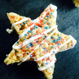 White Chocolate Star Rice Krispie Treats