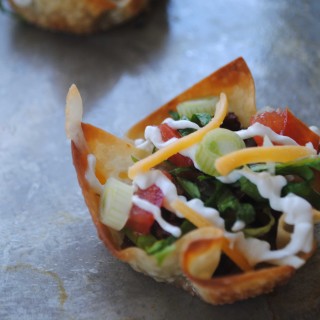 Mini Taco Cups & My Super Bowl Menu