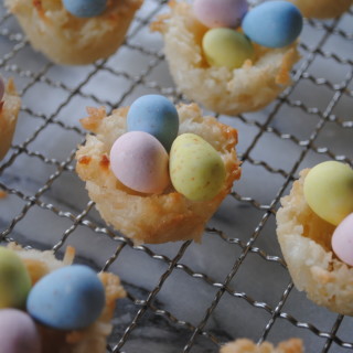 Coconut Macaroon Nests with Chocolate Eggs
