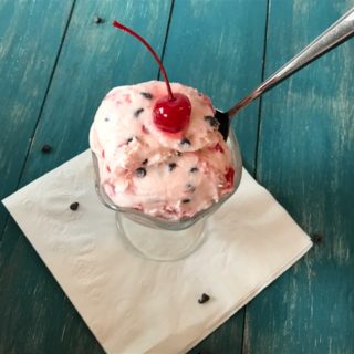 Cherry Chocolate Chip Snow Ice Cream